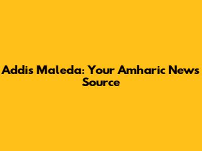 Addis Maleda: Your Amharic News Source