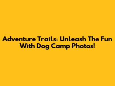 Adventure Trails: Unleash The Fun With Dog Camp Photos!