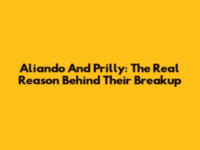 Aliando And Prilly: The Real Reason Behind Their Breakup