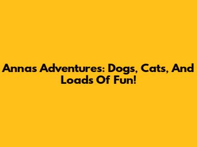 Anna's Adventures: Dogs, Cats, And Loads Of Fun!