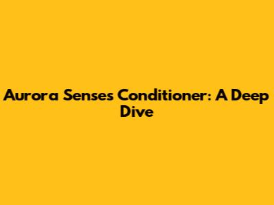 Aurora Senses Conditioner: A Deep Dive