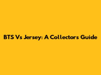 BTS V's Jersey: A Collector's Guide