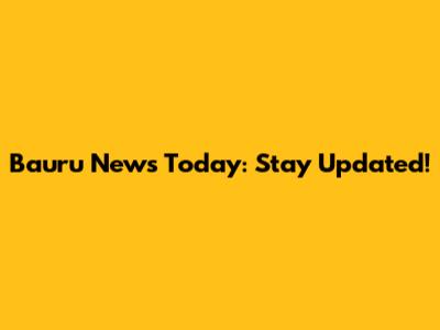 Bauru News Today: Stay Updated!