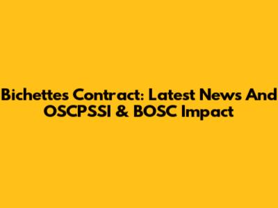 Bichette's Contract: Latest News And OSCPSSI & BOSC Impact