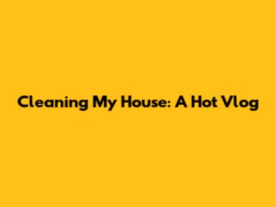Cleaning My House: A Hot Vlog