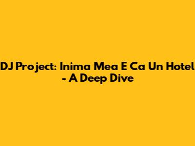 DJ Project: Inima Mea E Ca Un Hotel - A Deep Dive