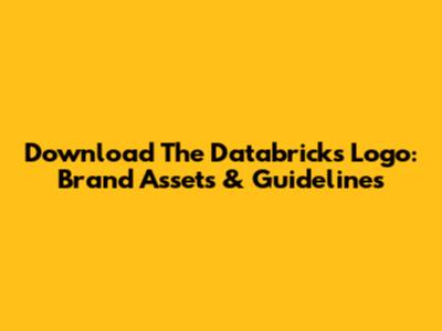 Download The Databricks Logo: Brand Assets & Guidelines