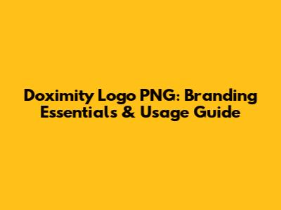 Doximity Logo PNG: Branding Essentials & Usage Guide
