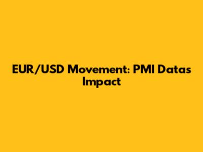 EUR/USD Movement: PMI Data's Impact