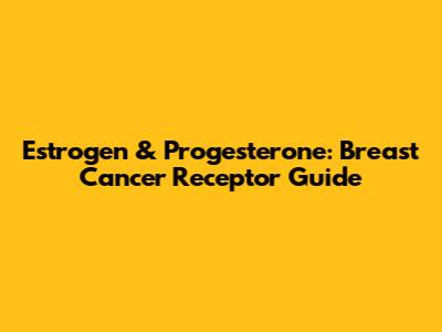 Estrogen & Progesterone: Breast Cancer Receptor Guide