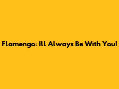 Flamengo: I'll Always Be With You!