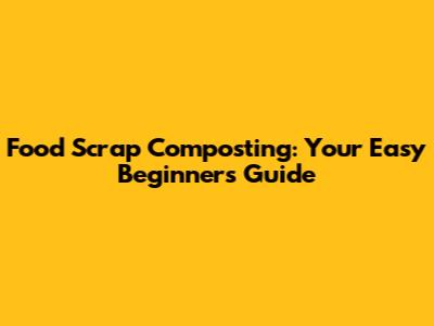 Food Scrap Composting: Your Easy Beginner's Guide