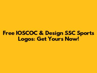 Free IOSCOC & Design SSC Sports Logos: Get Yours Now!