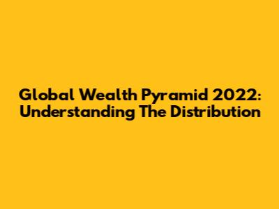 Global Wealth Pyramid 2022: Understanding The Distribution