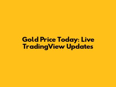 Gold Price Today: Live TradingView Updates