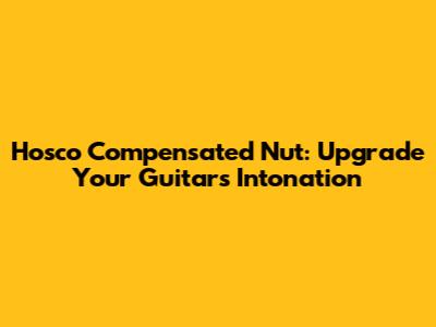 Hosco Compensated Nut: Upgrade Your Guitar's Intonation