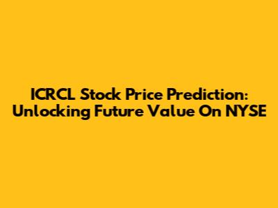 ICRCL Stock Price Prediction: Unlocking Future Value On NYSE