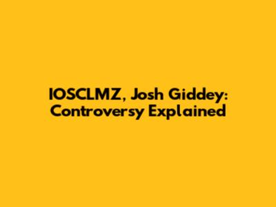 IOSCLMZ, Josh Giddey: Controversy Explained