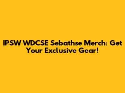 IPSW WDCSE Sebathse Merch: Get Your Exclusive Gear!