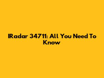 IRadar 34711: All You Need To Know