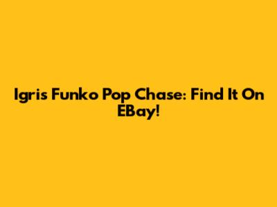 Igris Funko Pop Chase: Find It On EBay!