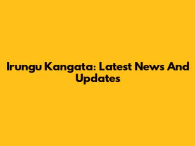 Irungu Kang'ata: Latest News And Updates