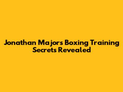 Jonathan Majors' Boxing Training Secrets Revealed