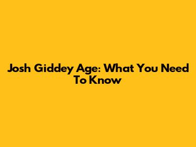 Josh Giddey Age: What You Need To Know