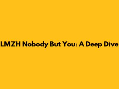LMZH Nobody But You: A Deep Dive