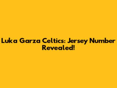 Luka Garza Celtics: Jersey Number Revealed!