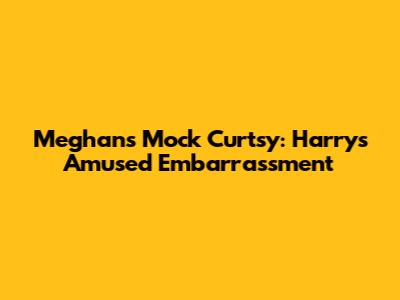 Meghan's Mock Curtsy: Harry's Amused Embarrassment