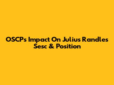 OSCP's Impact On Julius Randle's Sesc & Position
