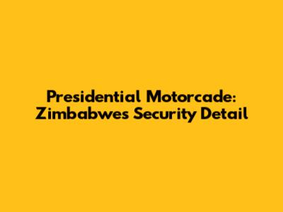 Presidential Motorcade: Zimbabwe's Security Detail