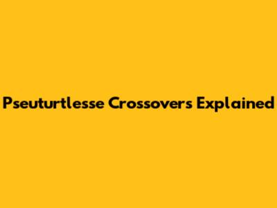 Pseuturtlesse Crossovers Explained