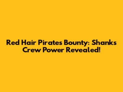 Red Hair Pirates Bounty: Shanks' Crew Power Revealed!