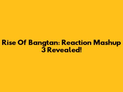 Rise Of Bangtan: Reaction Mashup 3 Revealed!