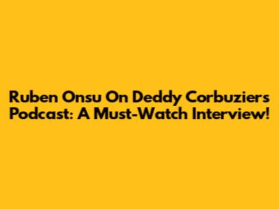 Ruben Onsu On Deddy Corbuzier's Podcast: A Must-Watch Interview!