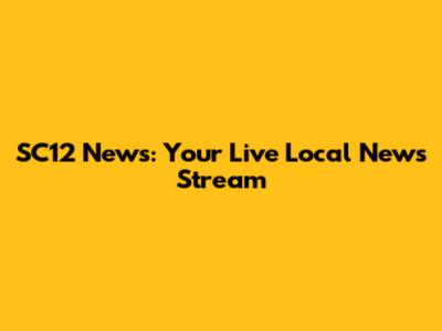SC12 News: Your Live Local News Stream