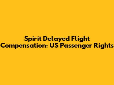 Spirit Delayed Flight Compensation: US Passenger Rights