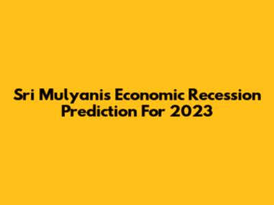 Sri Mulyani's Economic Recession Prediction For 2023