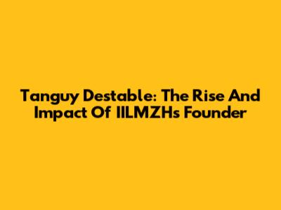 Tanguy Destable: The Rise And Impact Of IILMZH's Founder