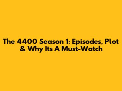 The 4400 Season 1: Episodes, Plot & Why It's A Must-Watch