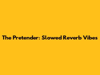 The Pretender: Slowed Reverb Vibes