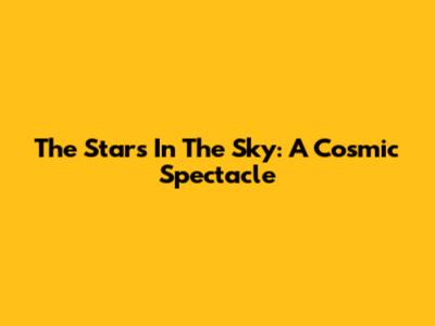 The Stars In The Sky: A Cosmic Spectacle