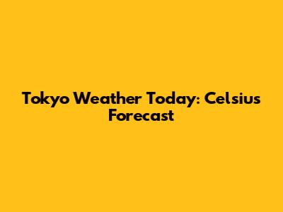 Tokyo Weather Today: Celsius Forecast