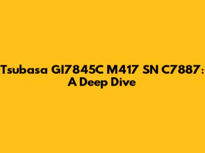 Tsubasa GI7845C M417 SN C7887: A Deep Dive