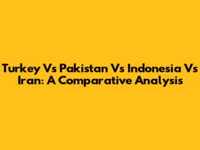 Turkey Vs Pakistan Vs Indonesia Vs Iran: A Comparative Analysis