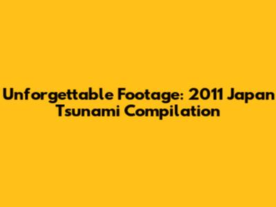 Unforgettable Footage: 2011 Japan Tsunami Compilation