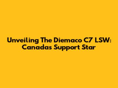 Unveiling The Diemaco C7 LSW: Canada's Support Star