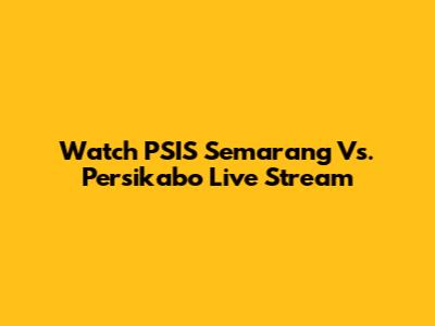 Watch PSIS Semarang Vs. Persikabo Live Stream